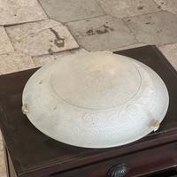 plafoniera in vetro satinato