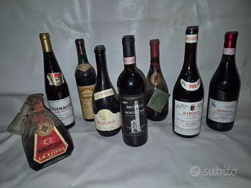 BLOCCO BOTTIGLIE DI VINO VINTAGE DA COLLEZIONE