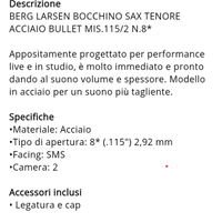 becco sax tenore Berg Larsen