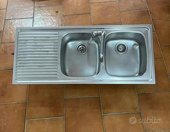 Lavello acciaio inox da incasso 2 vasche