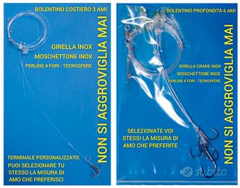 Terminale bolentino anti groviglio con tecnosfere