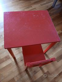 scrivania rossa
