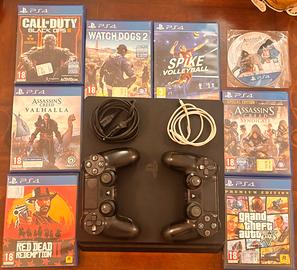 PS4 Slim 1TB + 2 Controller + Cavi + 8 Giochi