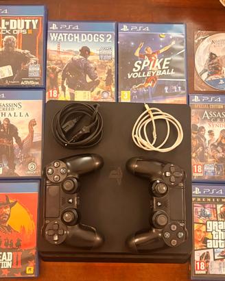 PS4 Slim 1TB + 2 Controller + Cavi + 8 Giochi