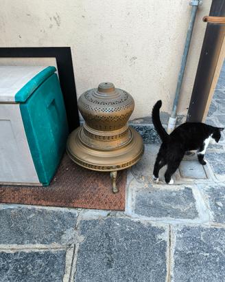 Stufa/bracere  in ottone e rame