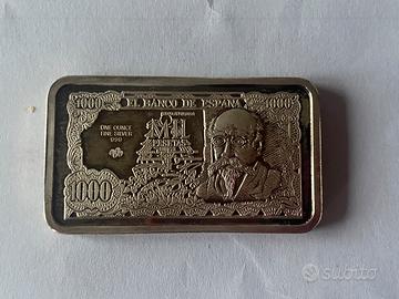 Lingotto argento puro .999 oncia