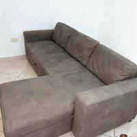 Divano letto angolare con penisola come nuovo