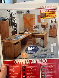 Scrivania e cassettiera ufficio