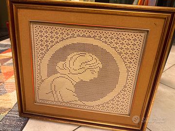 Quadro con stampa all’uncinetto fatto a mano!