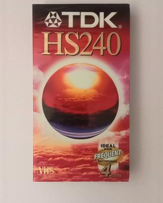 Videocassetta VHS TDK HS240 per videoregistratore