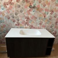 Lavandino-Mobile bagno sospeso con lavabo (NUOVO!)