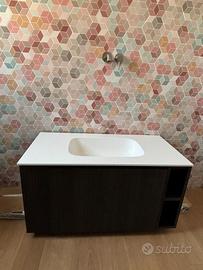 Lavandino-Mobile bagno sospeso con lavabo (NUOVO!)