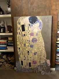 Riproduzione su tela "Il bacio" di Klimt" XL