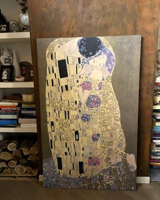 Riproduzione su tela "Il bacio" di Klimt" XL