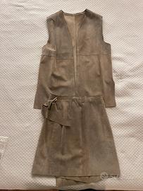 Completo giacca/gonna Leiluna in camoscio
