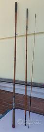 Canna da pesca a mosca spinning in bambu vintage