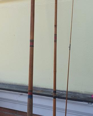 Canna da pesca a mosca spinning in bambu vintage