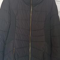 piumino lungo nero donna 