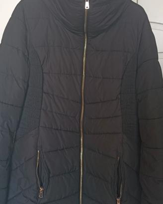 piumino lungo nero donna 