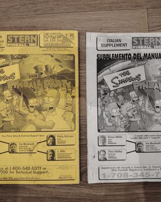 manuale Simpsons pinball party + supplemento ITA