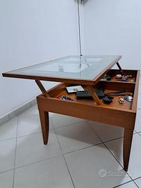 Tavolino CALLIGARIS apribile con vetro TEMPERATO