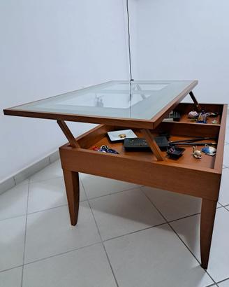 Tavolino CALLIGARIS apribile con vetro TEMPERATO