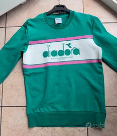 Felpa Maglia Diadora Vintage retró S unisex tennis