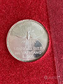 Moneta in argento 500 lire Città del Vaticano