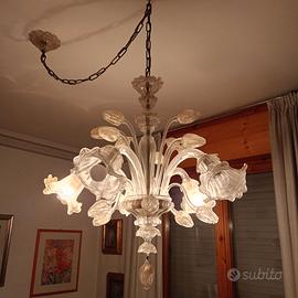Lampadario in Vetro di Murano Artigianale - 5 Luci