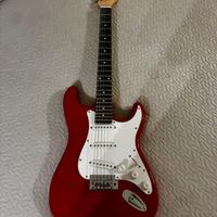 Chitarra elettrica RockJam rossa/bianca – Kit comp