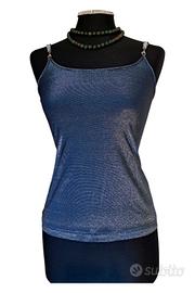 Canotta sottogiacca tg. S blu brillante