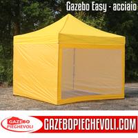 Gazebo pieghevole 3x3m giallo mercatini mercato
