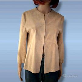 vintage giacca pelle essentiel donna 
