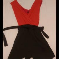 Tutina rosso e nera taglia S