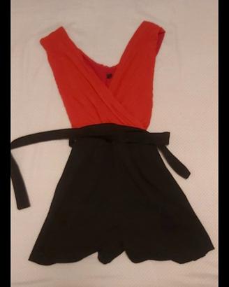 Tutina rosso e nera taglia S