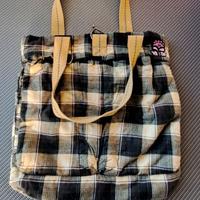 Borsa quadrettoni giallo e nero felpata marca 55DS