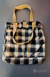 Borsa quadrettoni giallo e nero felpata marca 55DS