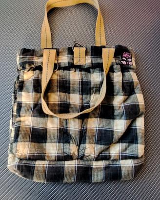 Borsa quadrettoni giallo e nero felpata marca 55DS