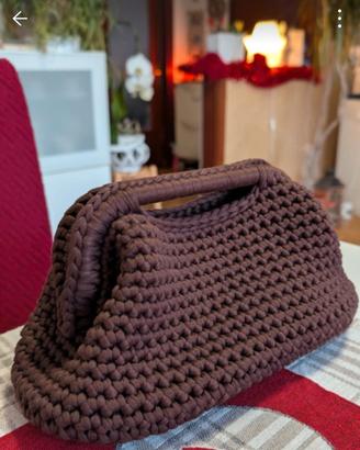 clutch bag handmade cioccolato 