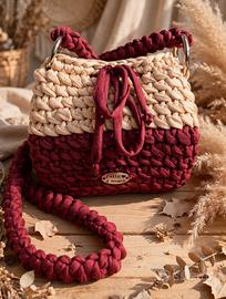 borsa in fettuccia doppio colore