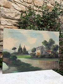 Dipinto a olio su tela firmato FER