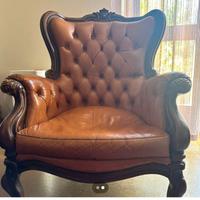 poltrona vintage in pelle