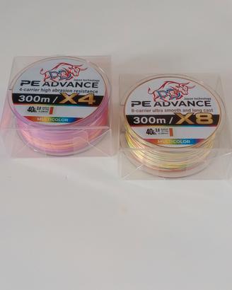 filo trecciato PE Advance X4/X8 - alta qualità 