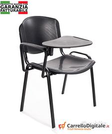 Sedie riunione conferenza +scrittoio plastica nera