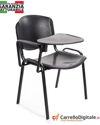 Sedie riunione conferenza +scrittoio plastica nera