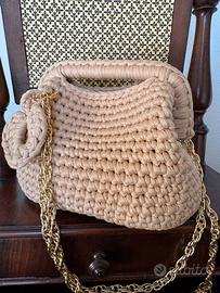 borsa pochette beige