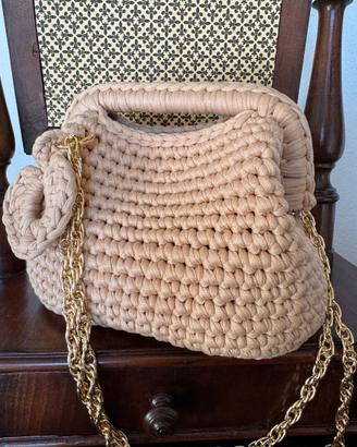 borsa pochette beige