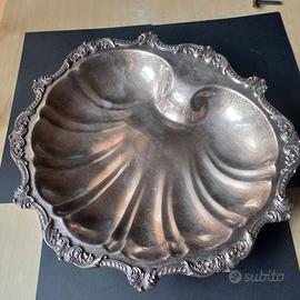 Antique Wallace Silverplate Shell Bowl 1950s Baroq