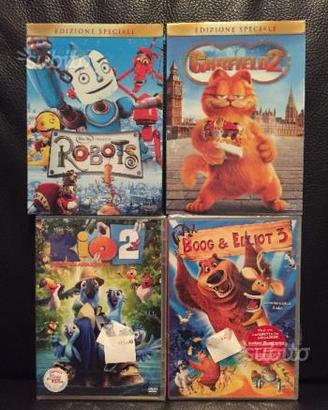 Blocco 4 cartoni animati Film per bambini DVD