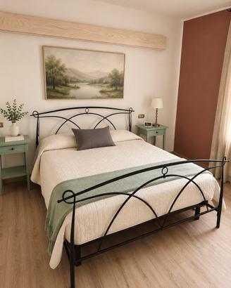 Letto ferro 160x190 con materasso Elixir